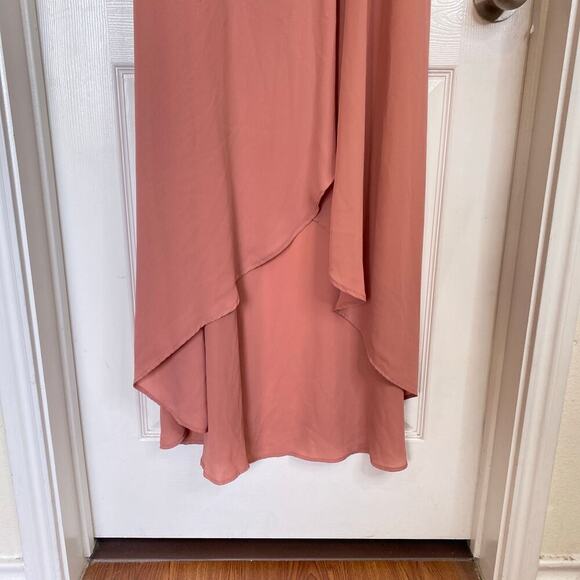 SHOW ME YOUR MUMU Sophia Wrap Dress Size Small Bridesmaid Maxi Rustic Mauve Pink - Picture 6 of 9